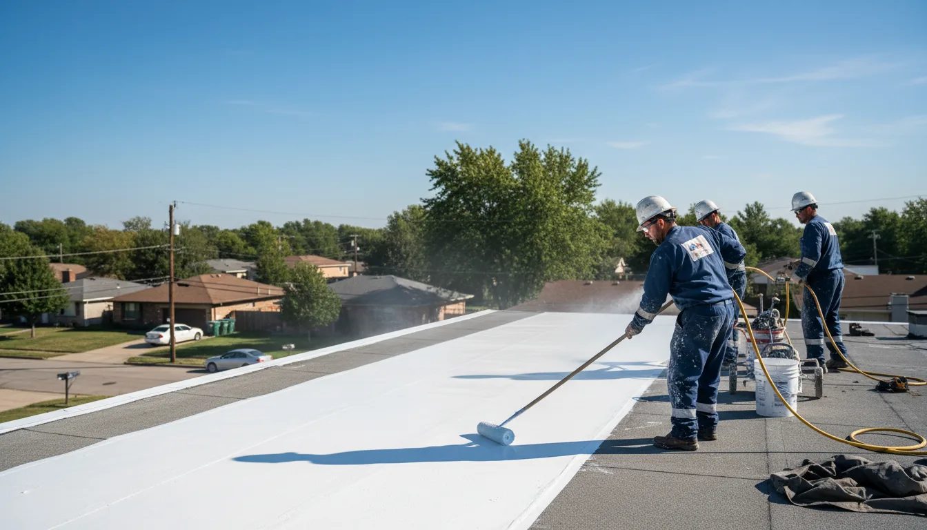 Commercial roof coating in Winston, MO near me